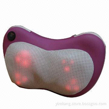 Kneading back car heat massage pillow, made of PU and sponge
